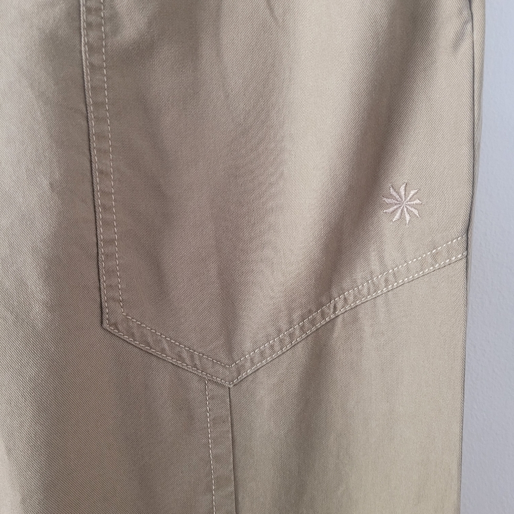 Athleta Women Tencel Pant Wide Leg Tan 4 Tall 34.5" Inseam Lightweight Relaxed - Picture 4 of 13